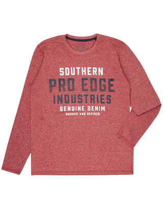 Herren Longsleeve in Melangeoptik