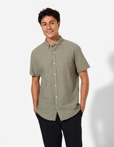 Chemise - Lin m&eacute;lang&eacute; - Vert