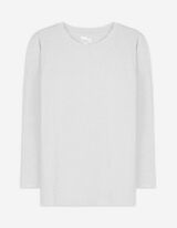 Langarmshirt - Baumwolle - weiß