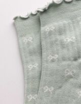 Socken - Schleifen - gr&uuml;n