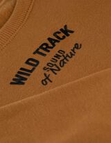 Pulover - Potisk - rjava