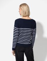 Strickpullover - Viskose-Mix - dunkelblau