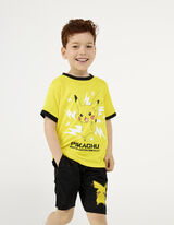 Komplet majice in hlač - Pok&eacute;mon - rumena