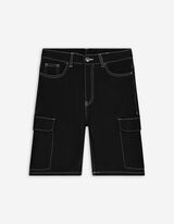 Jeansshorts - black denim - schwarz