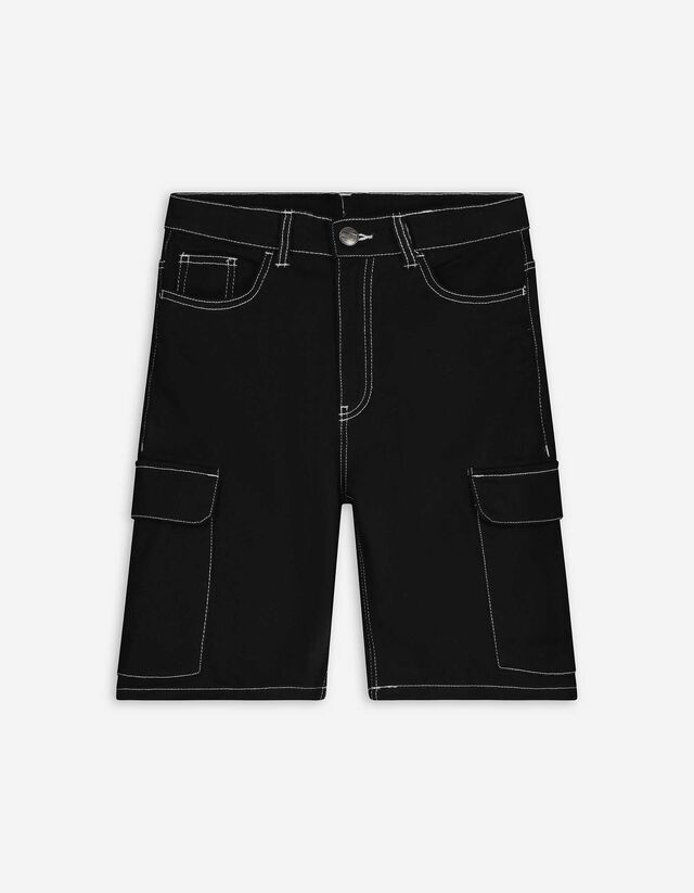 Jeansshorts - black denim - schwarz