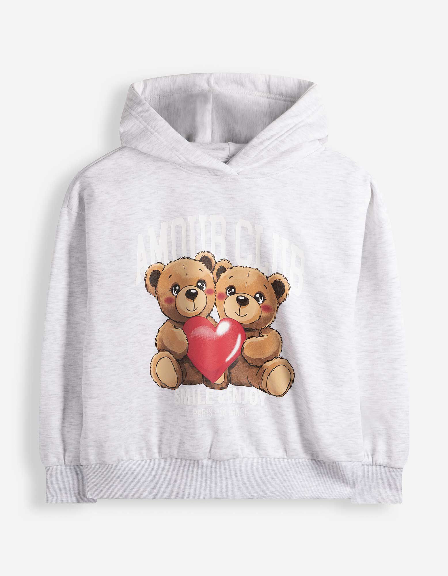 Sweatshirt - Voorkantprint - Lichtgrijs
