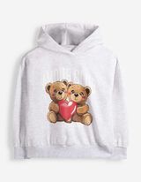 Sweatshirt - Voorkantprint - Lichtgrijs
