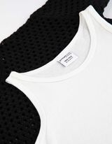 Pullover - Lochstrick - schwarz