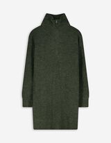Kleid - Rollkragen - dunkelgrün