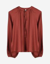 Bluse - V-Ausschnitt - rot