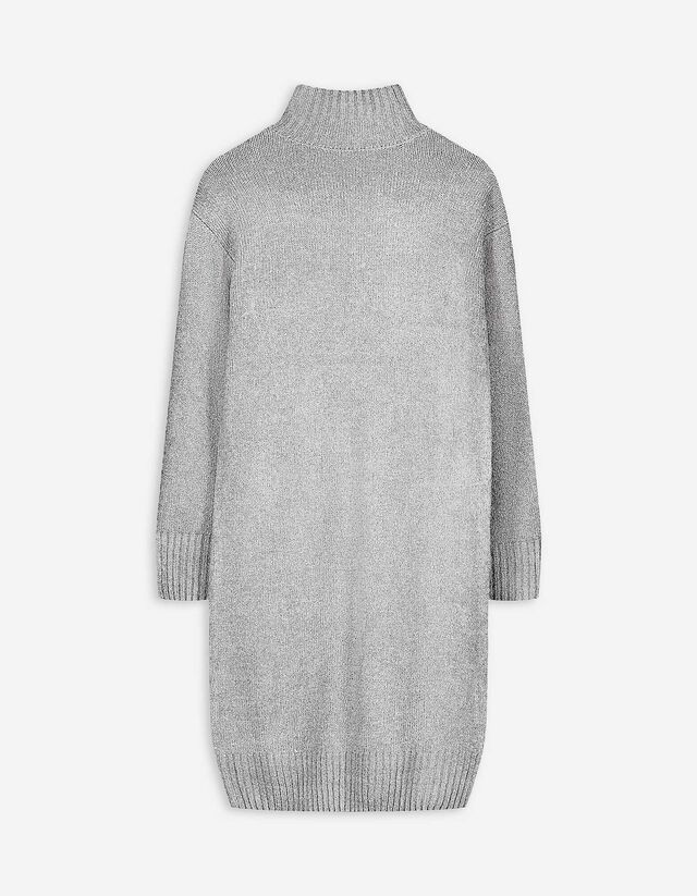 Abito a maglia - Collo alla coreana - grigio