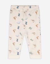 Jogginghose - Allover-Print - weiß