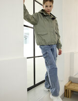 Jacke - Baumwolle - dunkelgr&uuml;n