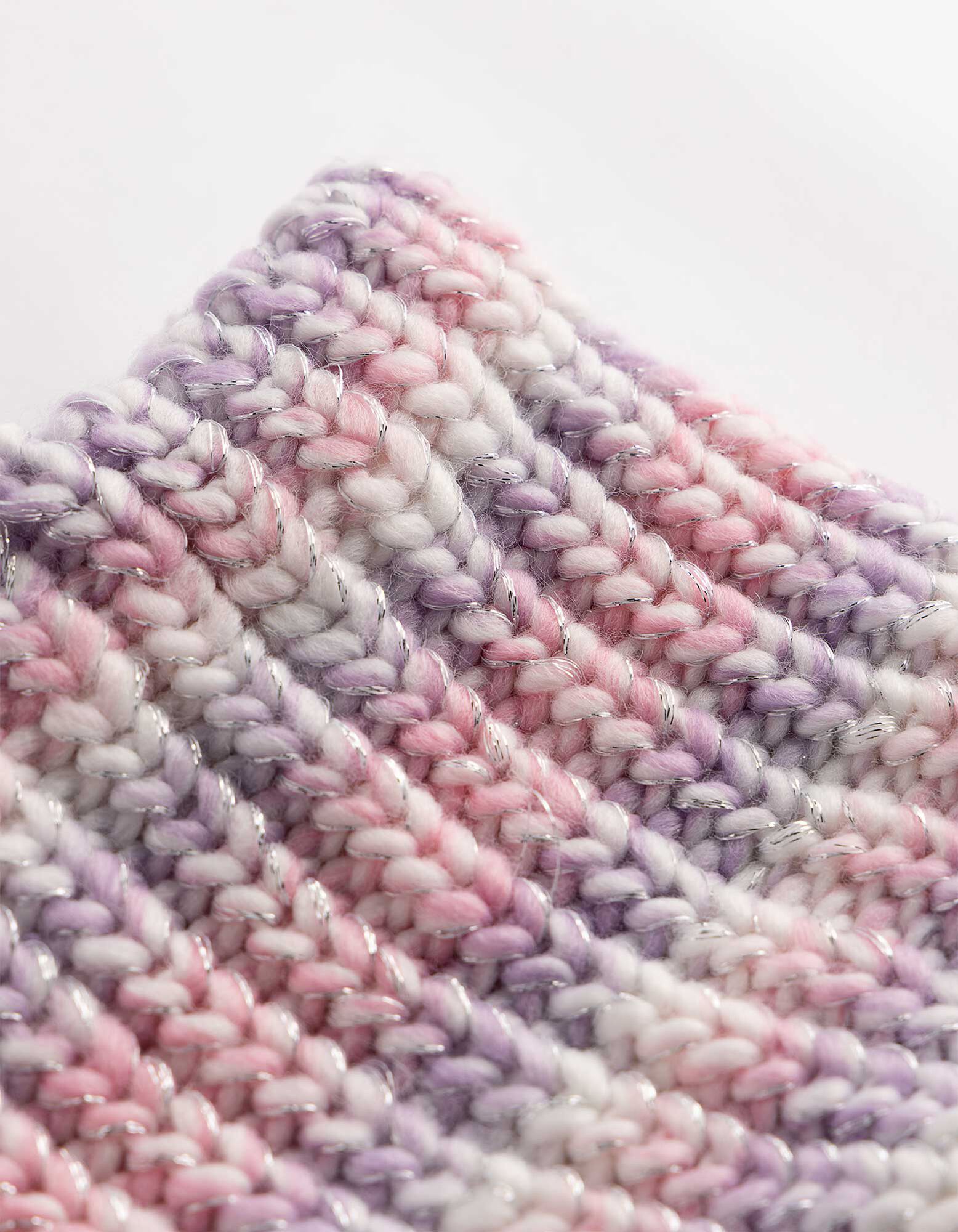 Loop-Schal - Mehrfarbiges Design - Off-White