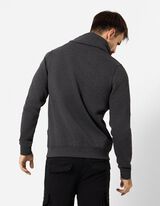 Sweat-shirt - Col ch&acirc;le - gris fonc&eacute;