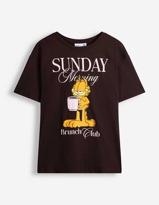 T-Shirt - Garfield - Dunkelbraun