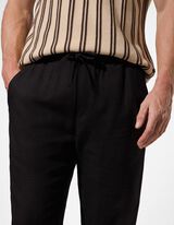 Hose - Leinen-Mix - schwarz