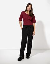 Hose - einfarbig - schwarz