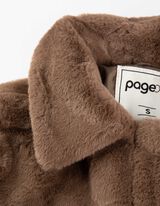 Dukserica sa kapuljačom - Veštačko krzno - svetlobraon