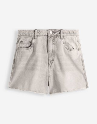 Jeansshorts - Denim - grau