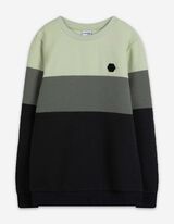 Sweatshirt - Color-Blocking - hellgrün