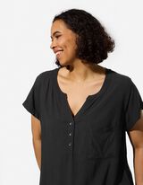 Blouse - Viscose - noir