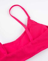 Bikinový vrchný diel - Štruktúrovaný materiál - pink