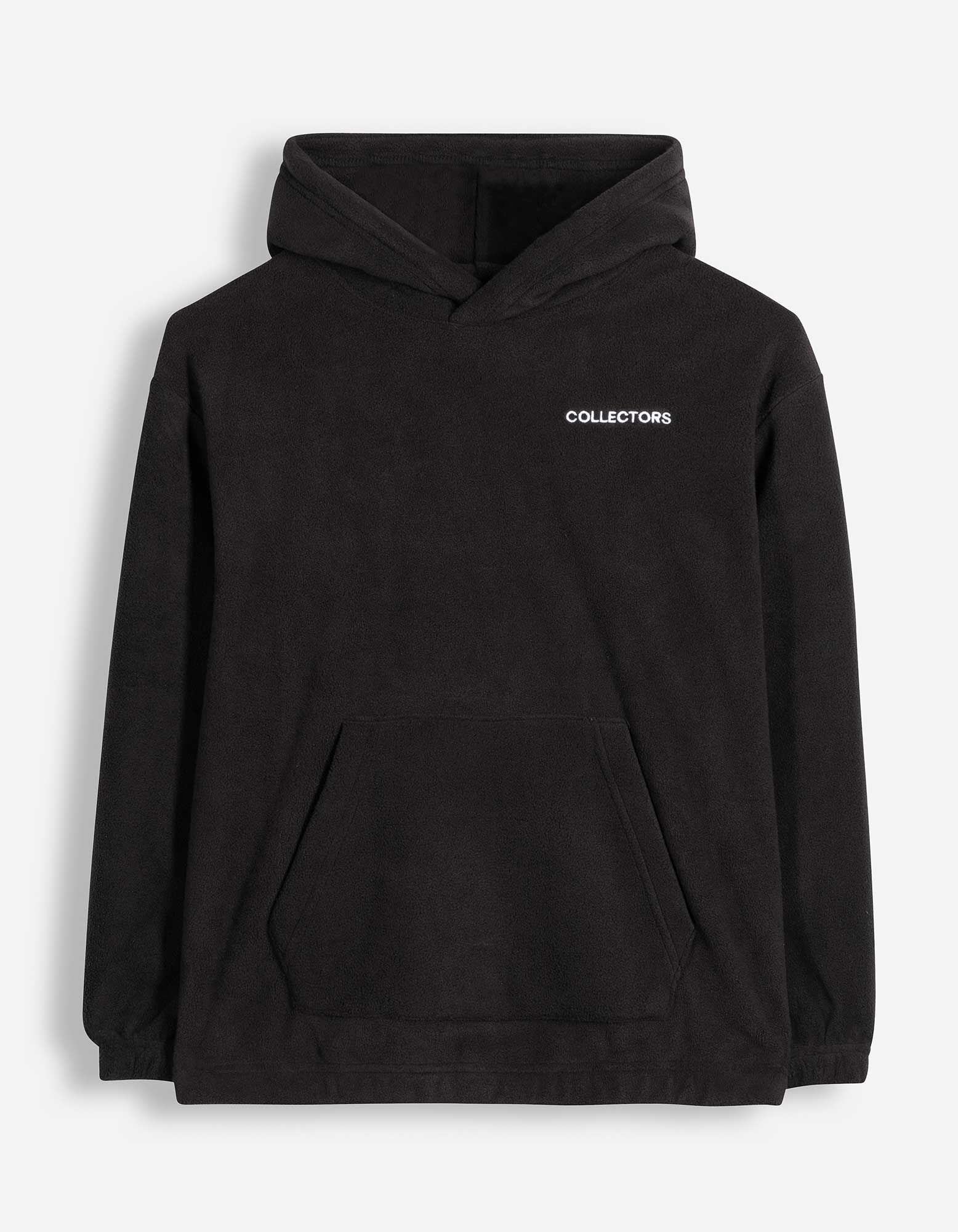 Fleecepullover - Oversized Fit - Schwarz