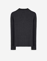 Sweter z dzianiny - Kaszmir - ciemny szary