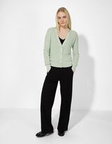 Strickjacke - V-Ausschnitt - t&uuml;rkis