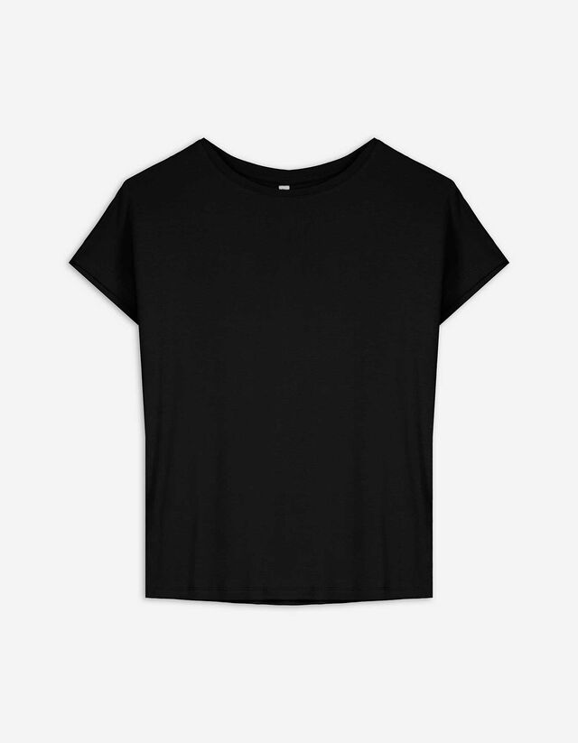 T-Shirt - Baumwoll-Mix - schwarz