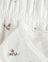 Pyžamový set tričko a nohavice - Štruktúrovaný materiál - biely