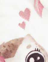 Mikina - Plyš - biely