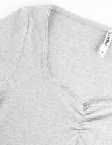 Majica- haljina - Uz telo - sivo