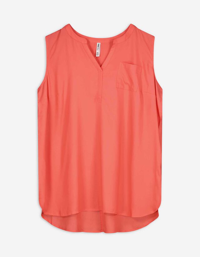 Top sans manches - Viscose - Rouge clair