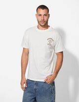 Majica kratek rokav - Tisk na hrbtu - belo