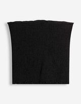 Top - Crinkle-Optik - Schwarz