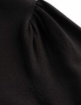 Strickkleid - Kurze &Auml;rmel - schwarz