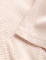T-Shirt - Rippenstruktur - rosa
