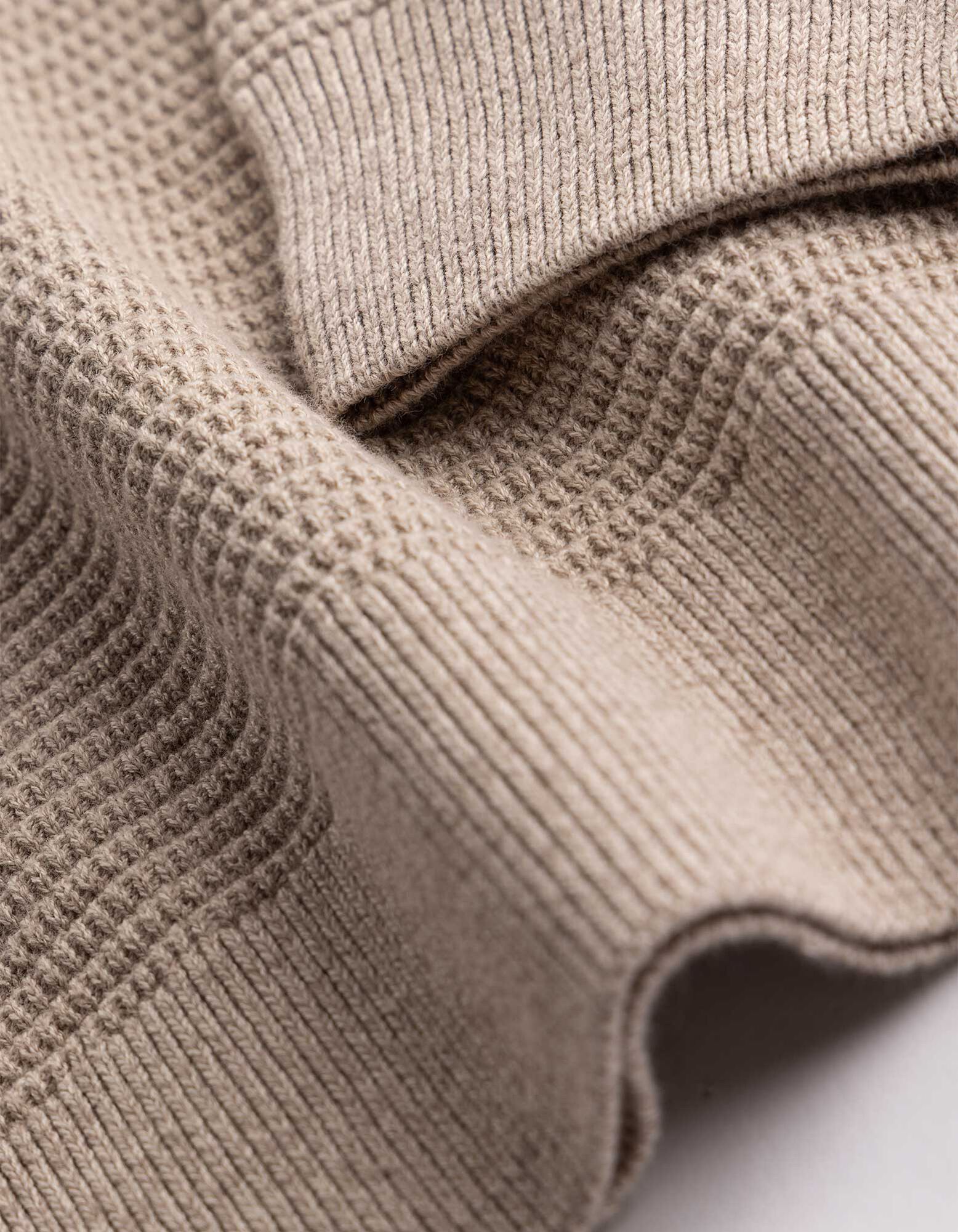 Pullover - mit Struktur - Beige