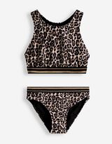 Set van bikinitop en bikinibroekje - Luipaardprint - beige