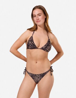 Bikinitop - Leopardenmuster - Braun
