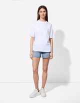 Pantaloncini di jeans - Vita alta - celeste