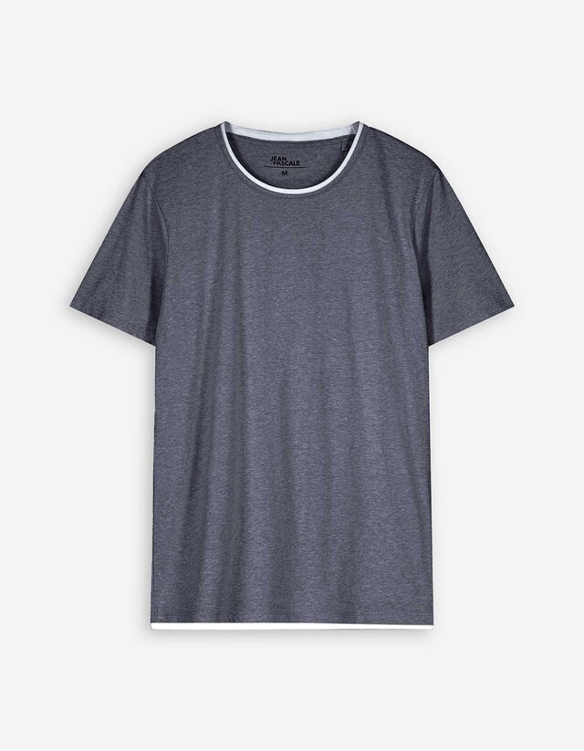 Tricou - Double-Layer-Look - Albastru inchis