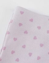 pidžama set od majice i pantalona - &Scaron;areni print - ljubicasta