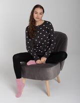 Pyjamashirt - Ribboorden - donkergrijs