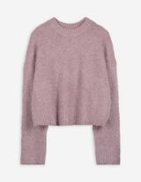 Strickpullover - Überschnittene Schultern - lila