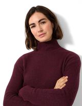 Pleten&yacute; sveter - Mockneck - Fialkov&aacute;