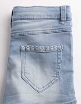 Short - Broderies - bleu clair