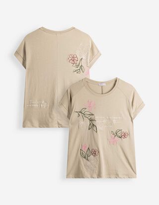 T-Shirt - Stickerei - Gr&uuml;n